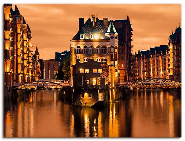 Artland "Speicherstadt in Hamburg" Deutschland 1 Stk. tlg. als Alubild, Lei günstig online kaufen
