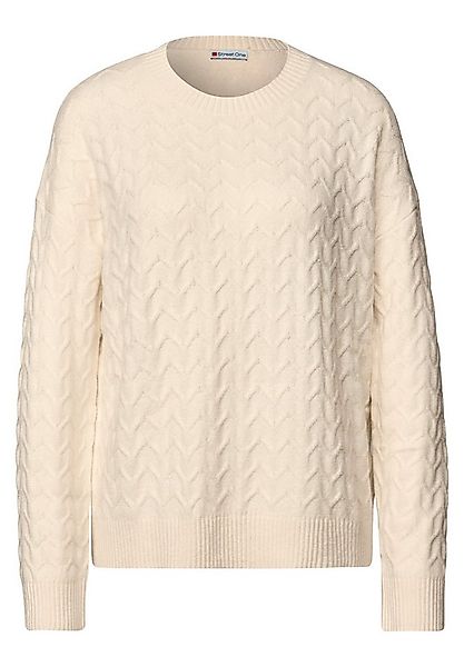 STREET ONE Strickpullover - modischer Zopfstrick Pullover günstig online kaufen