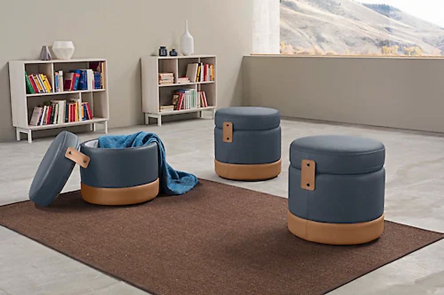 Egoitaliano Hocker »Tonder, Designhocker als Blickfang mit tollen Details«, günstig online kaufen