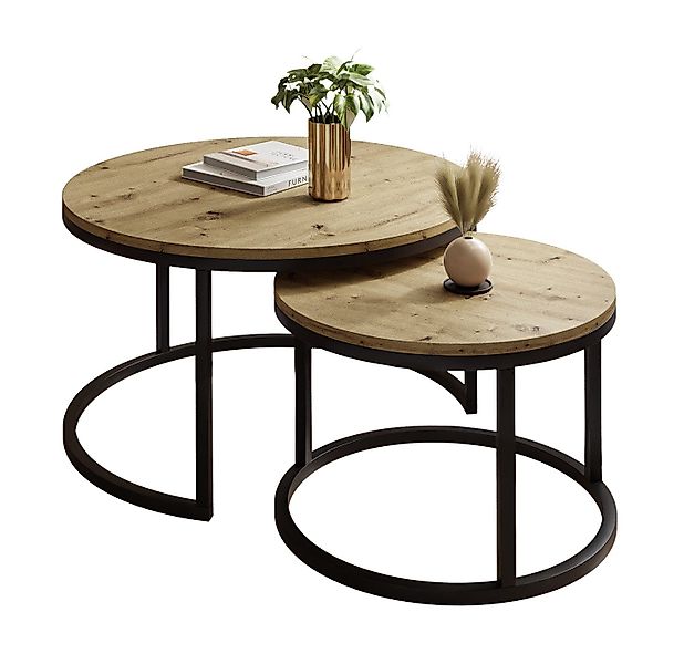 Lookway Couchtisch CIRI 2in1 LOFT Runder günstig online kaufen