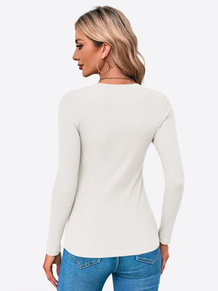 Imily Bela T-Shirt Damen Langärmliges Slim-Fit-Oberteil günstig online kaufen