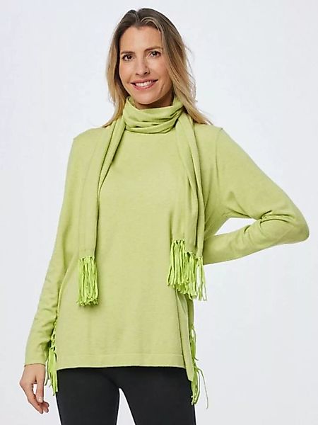 Georg Stiels Longpullover Feinstrickpullover koerpernah (Set, mit Schal) mi günstig online kaufen