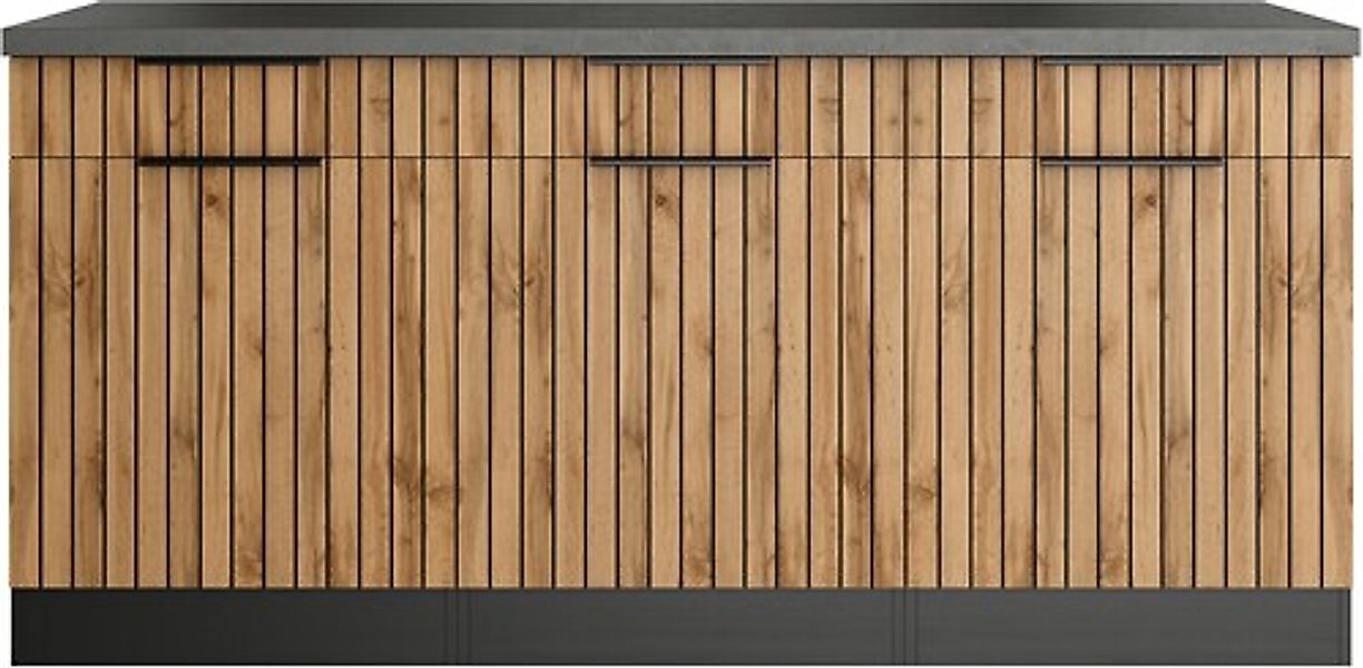 KOCHSTATION Unterschrank "KS-Lagos", Breite 180 cm, 3 Türen, 3 Schubkästen günstig online kaufen