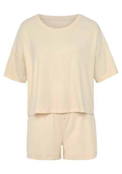 LASCANA Shorty Set, 2 Stk. tlg., aus schönem Ripp-Material günstig online kaufen