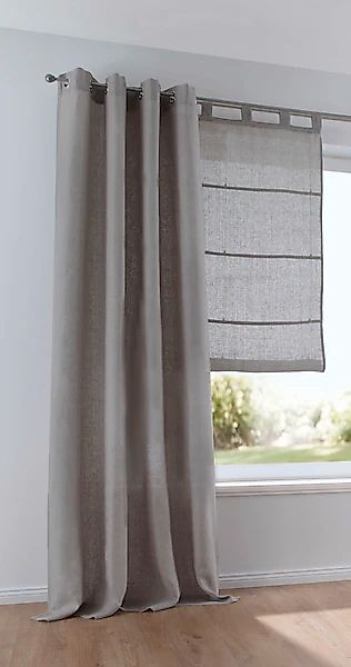 Kutti Vorhang »Metis Leinen«, (1 St.), blickdicht, natürliche Leinen-Gardin günstig online kaufen