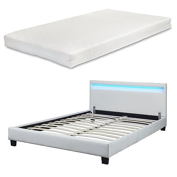 Corium Polsterbett (Bett und Matratze), LED-Bett »Paris« mit Matratze 140x2 günstig online kaufen