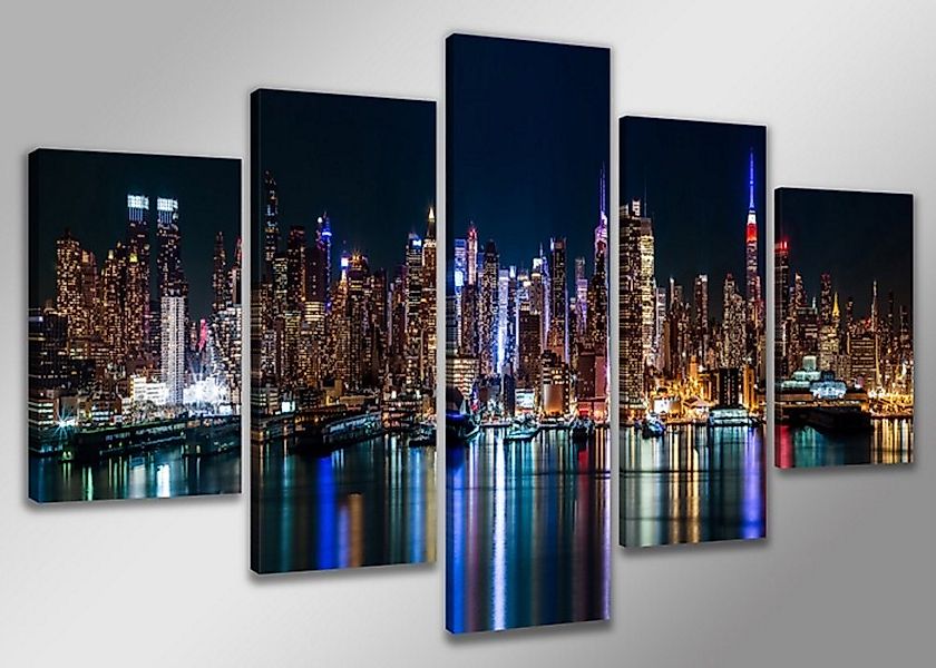 Visario Bild mit Rahmen 2 m x 1 m 5er Set Visario auf Leinwand fertig zum A günstig online kaufen