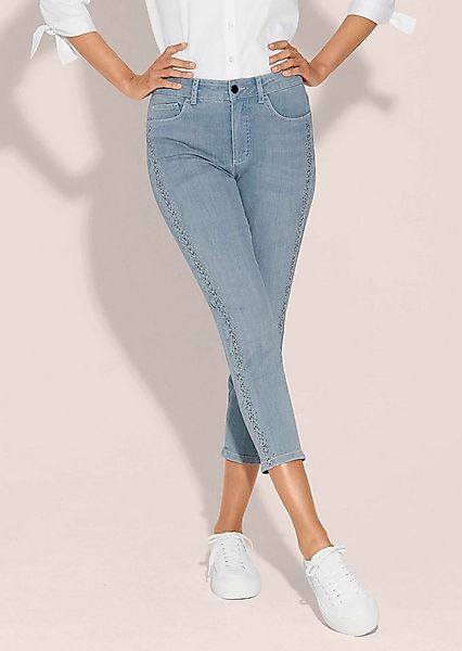MADELEINE Gerade Jeans Schlanke 7/8-Jeans mit Glanz-Effekt günstig online kaufen