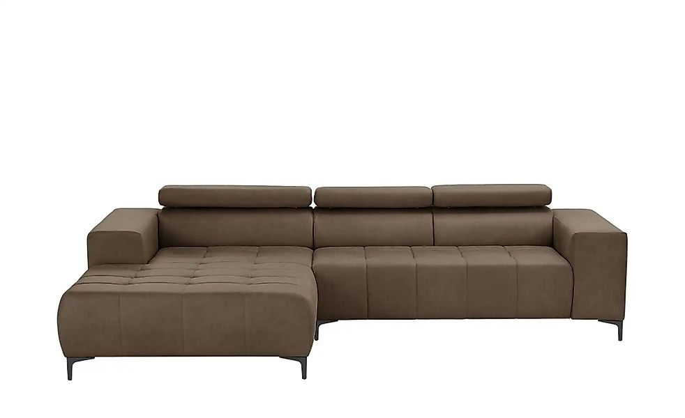 switch Ecksofa aus Mikrofaser Caro ¦ braun ¦ Maße (cm): B: 289 H: 93 T: 175 günstig online kaufen