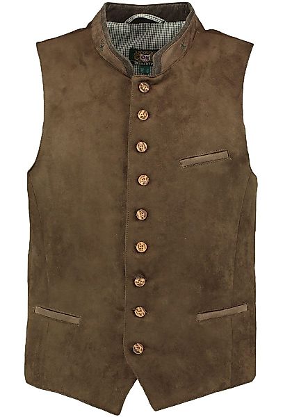 OS Trachten Trachtenweste Glayon Herren Weste mit Hirsch-Emblem auf Kragen günstig online kaufen