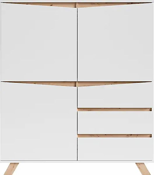 INOSIGN Highboard "Valentin" 3 Schubkästen und 3 Türen, Breite 120cm in mod günstig online kaufen
