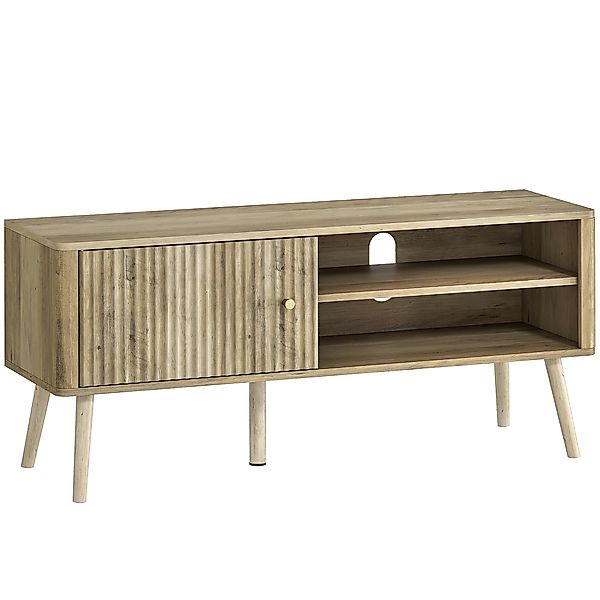 HOMCOM TV‑Lowboard 115 cm – TV‑Möbel für bis zu 55 Zoll, Türschrank & offen günstig online kaufen