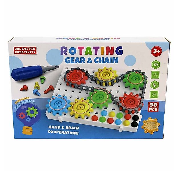 Jonotoys Lernspielzeug Steckspielzeug für Kinder "Getriebe und Kette" - 98 günstig online kaufen