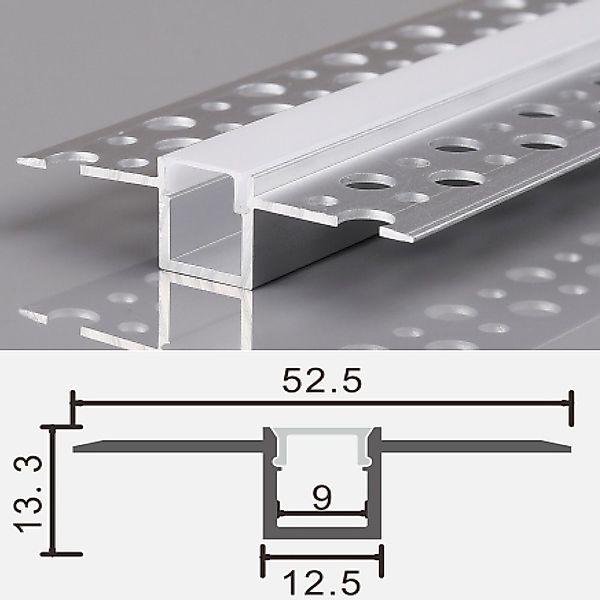 ENERGMiX LED-Stripe-Profil 2m Alu Profile Unterputz günstig online kaufen