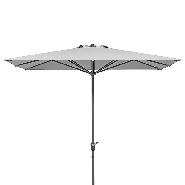 Schneider Marktschirm 270 cm x 270 cm Silbergrau mit Kurbelmechanik günstig online kaufen