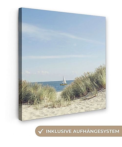OneMillionCanvasses® Leinwandbild Nordsee - Dünen - Boot, Fotodruck (1 St), günstig online kaufen