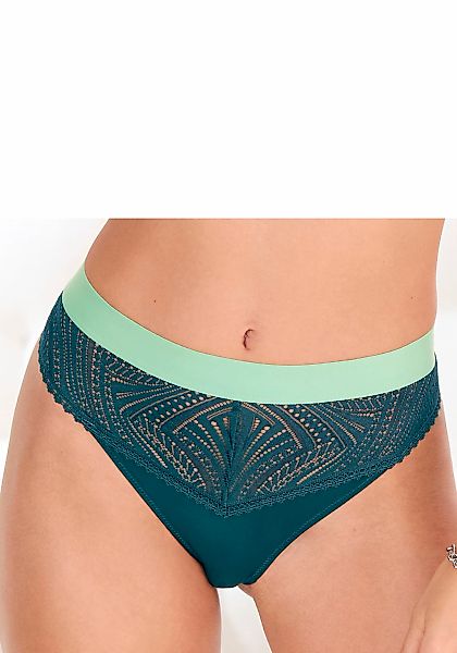 s.Oliver "Clemence" mit modischem Bund und graphischer Spitze günstig online kaufen