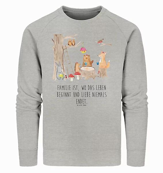 Mr. & Mrs. Panda Longpullover Größe XXL Waldtiere Picknick - Heather Grey - günstig online kaufen