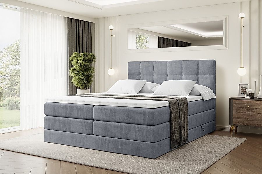 ALTDECOR Boxspringbett MARCE KING (Multipocket-Matratze H4, günstig online kaufen
