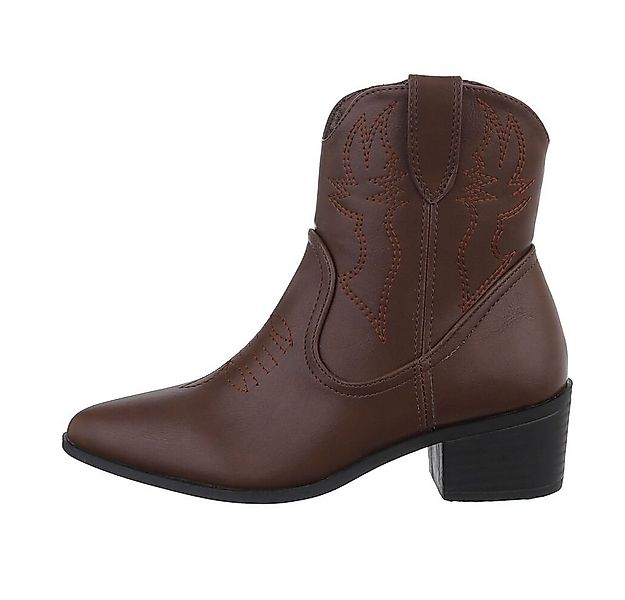 Ital-Design Damen Cowboyboots Western Westernstiefelette (85136137) Blockab günstig online kaufen