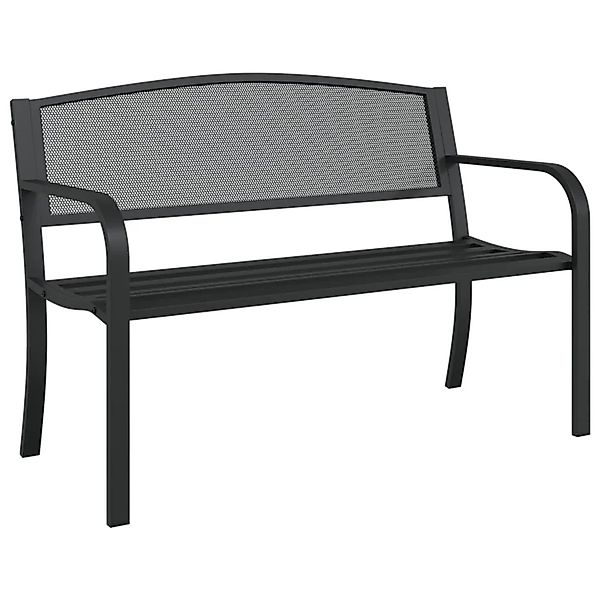 furnicato Gartenbank 119 cm Schwarz Stahl günstig online kaufen