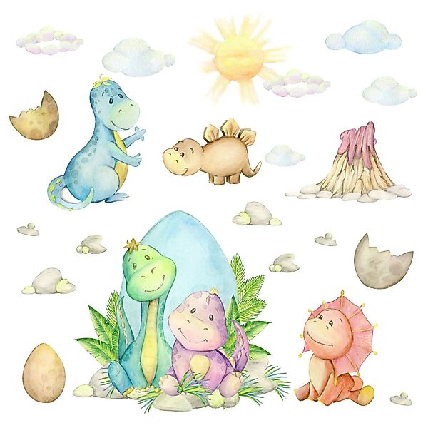 nikima Wandtattoo 194 Wandtattoo Baby Dinosaurier günstig online kaufen