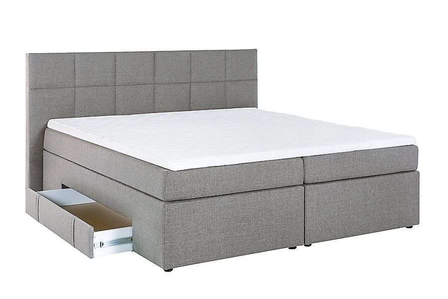 Möbelfreude Boxspringbett Boxspringbett Andybur Hellgrau 200x200 cm H3, Hel günstig online kaufen