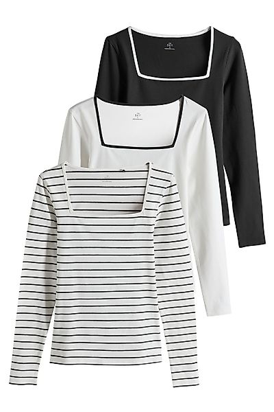 The Set Langarmshirt 3 x The günstig online kaufen