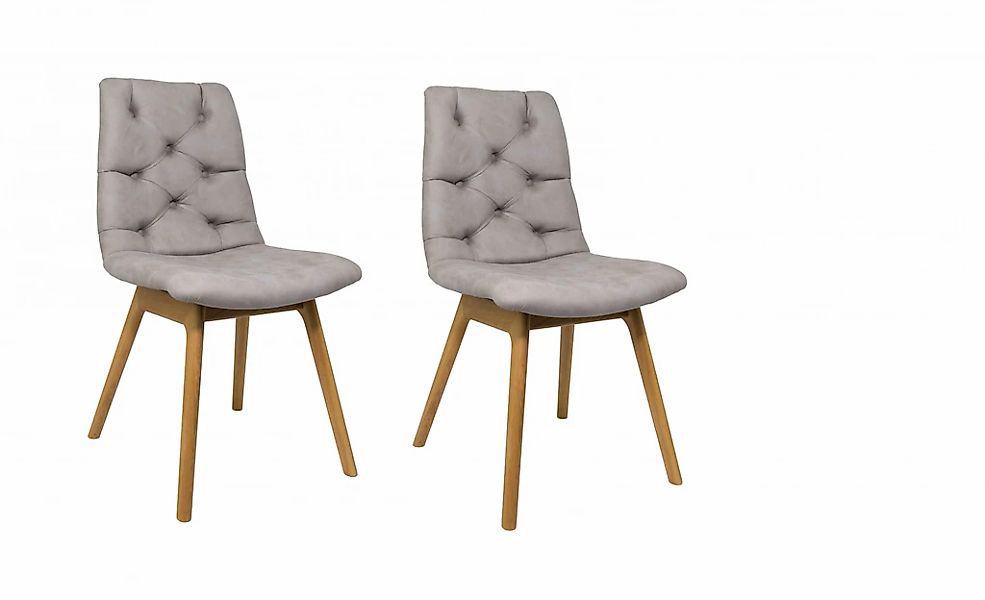 andas 4-Fußstuhl "Ramon" (Set) 2 Stk. Microfaser mit Massivholzbeinen, vers günstig online kaufen