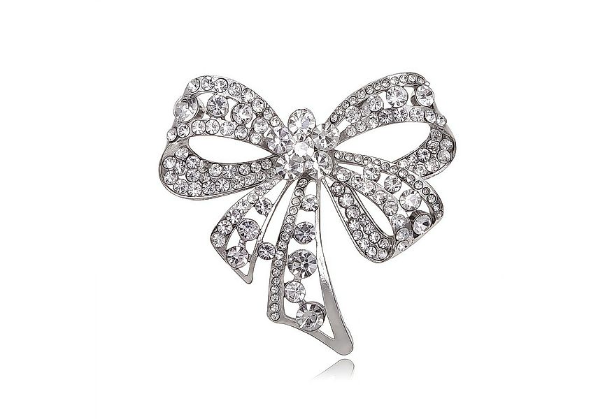 FOUORTUNATE-BEE Brosche Damen-Schleifenbrosche mit Strass, inkl. Geschenkbo günstig online kaufen