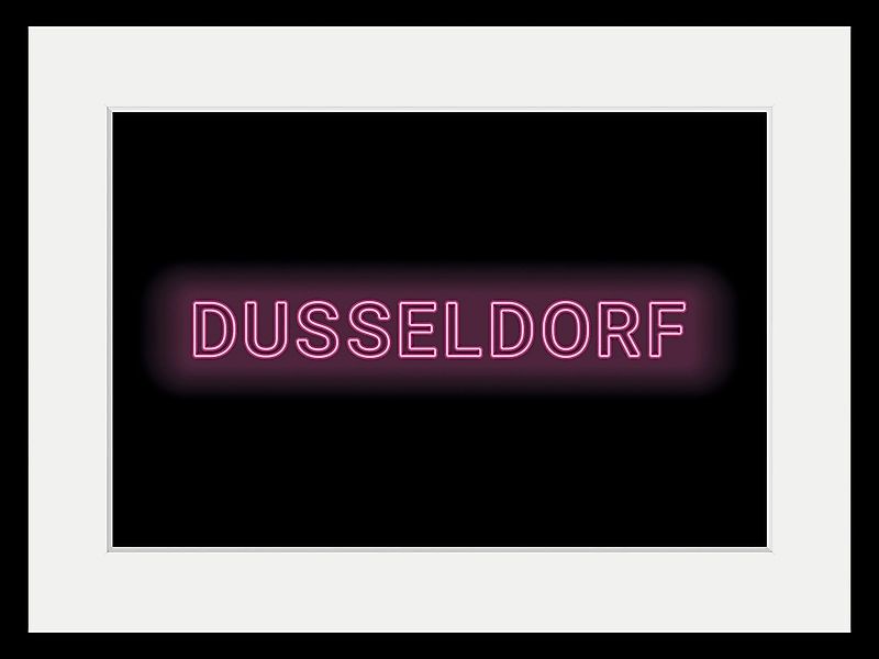 queence Bild "DÜSSELDORF LIGHTS", Städte-Schriftzug-Düsseldorf, (1 St.), HD günstig online kaufen