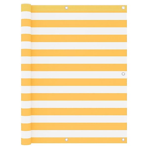 furnicato Balkonsichtschutz Balkon-Sichtschutz Weiß und Gelb günstig online kaufen