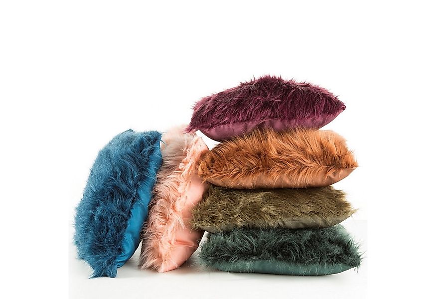 Eurofirany Kissenbezug Flauschige Kissenbezüge Kunstfell Kunsthaare, Sofaki günstig online kaufen