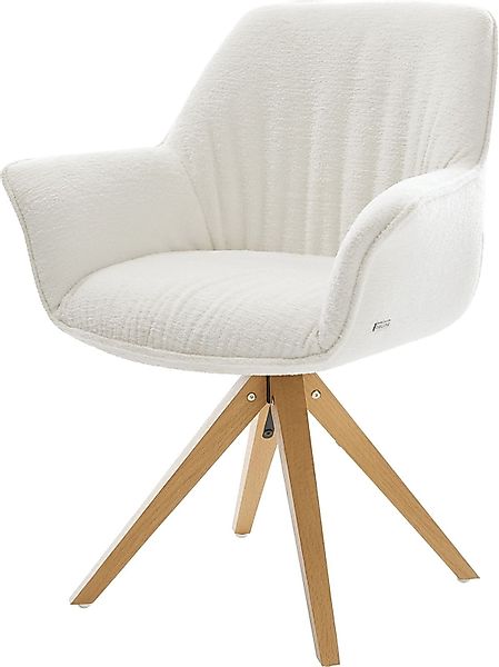 DELIFE Polsterstuhl Keila-Flex, mit Armlehnen Holzgestell günstig online kaufen