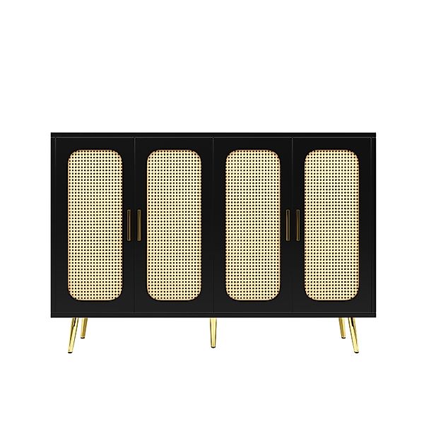Rattan Sideboard 120 cm Grosser Speicher Sideboard Handgefertigter Rattan S günstig online kaufen