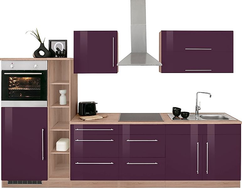 KOCHSTATION Küchenzeile »KS-Samos« Breite 300 cm, wahlweise mit E-Geräten u günstig online kaufen