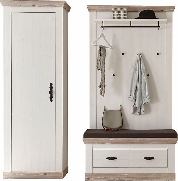 Home affaire Garderoben-Set "Florenz" 3 Stk. tlg. bestehend aus 1 Bank, 1 P günstig online kaufen