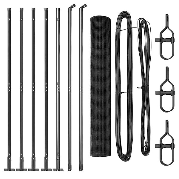 vidaXL Zaunpfosten Grau 10 x 1 m 12 x 12 mm Maschen  Stahl 3352518 günstig online kaufen