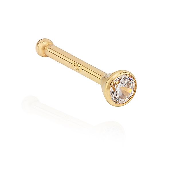 NKlaus Nasenpiercing Nasenpiercing 750 Gelb Gold günstig online kaufen