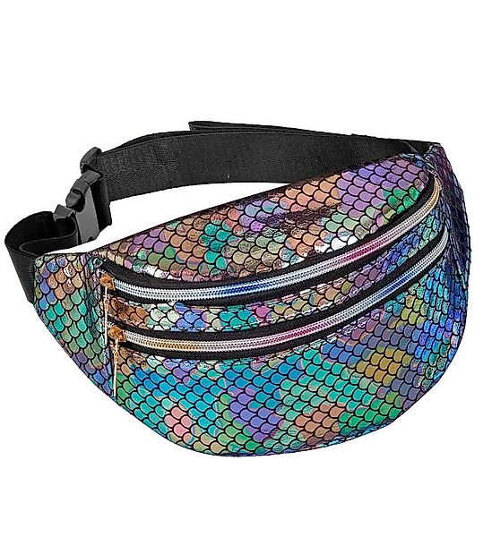 Widmann S.r.l. Kostüm Bauchtasche mit Schuppen - Meerjungfrau, Holograf günstig online kaufen