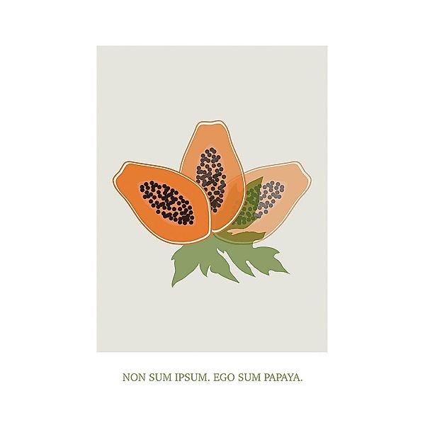 Komar Poster Cultivated Papaya Pflanzen B/L: ca. 30x40 cm günstig online kaufen