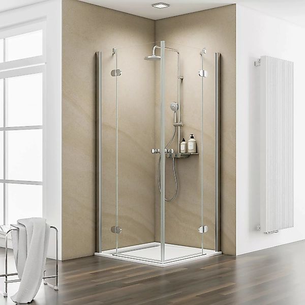 Schulte ExpressPlus Eckeinstieg 4-tlg. MasterClass Chromoptik 80x80x200cm günstig online kaufen