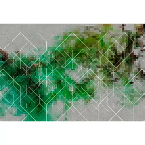 Fototapete Grafik Abstrakt Grün 4,00 m x 2,70 m FSC® günstig online kaufen