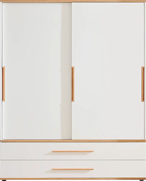 PAIDI Kleiderschrank "YOLANDA in Weiß mit Eiche-Dekor, 2 Schiebetüren und 2 günstig online kaufen