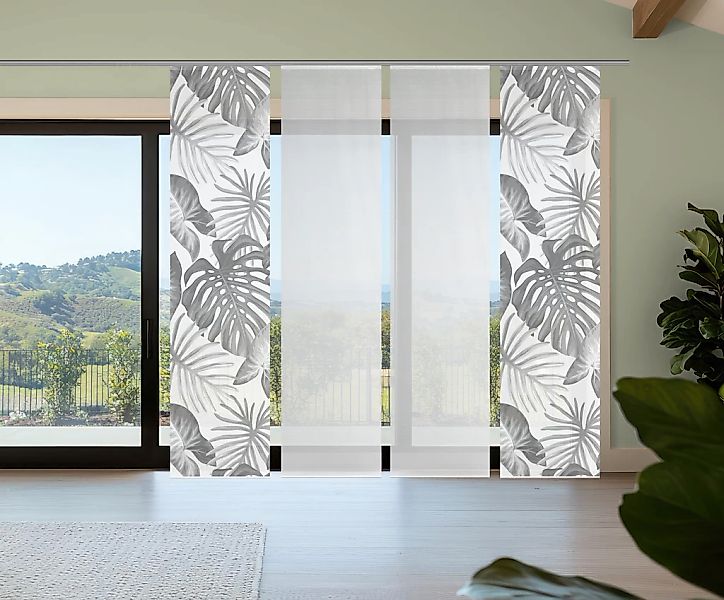 Vision S Schiebegardine "SANJA" Paneelwagen 4 Stk. tlg. Schiebevorhang,Bamb günstig online kaufen