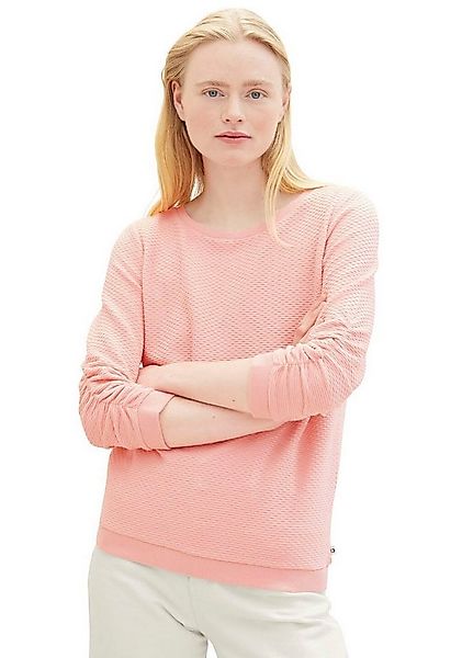 TOM TAILOR Denim Sweatshirt mit gerafften Ärmeln günstig online kaufen