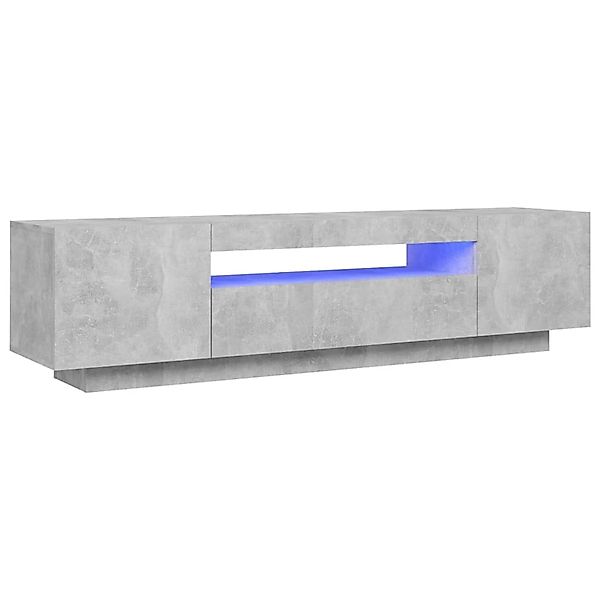 vidaXL TV-Schrank TV-Board mit LED-Beleuchtung Betongrau günstig online kaufen