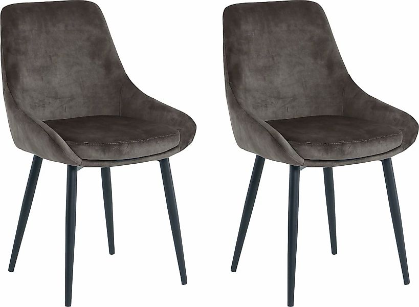 SIT Polsterstuhl (Set) 2 Samt glamouröser Bezug in Samtoptik günstig online kaufen