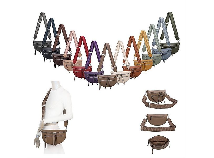 ITALYSHOP24 Schultertasche Damen Gürteltasche Umhängetasche CrossBody Schul günstig online kaufen