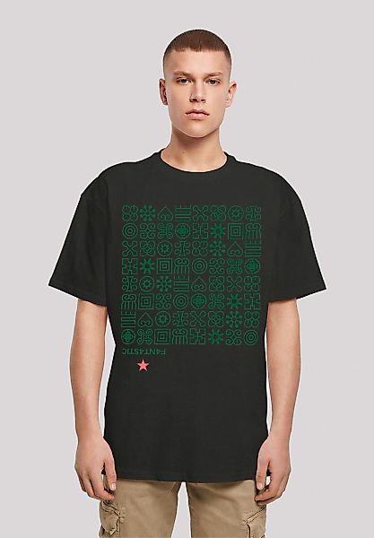 F4NT4STIC T-Shirt "Muster Grün Symbole", Print günstig online kaufen